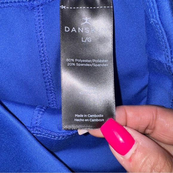 Danskin Women's High Waisted Ankle Leggings Dazzling BlueSize L Activewear - Picture 8 of 15